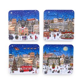 Pre-Order: A London Christmas Tale Set of 4 Coasters