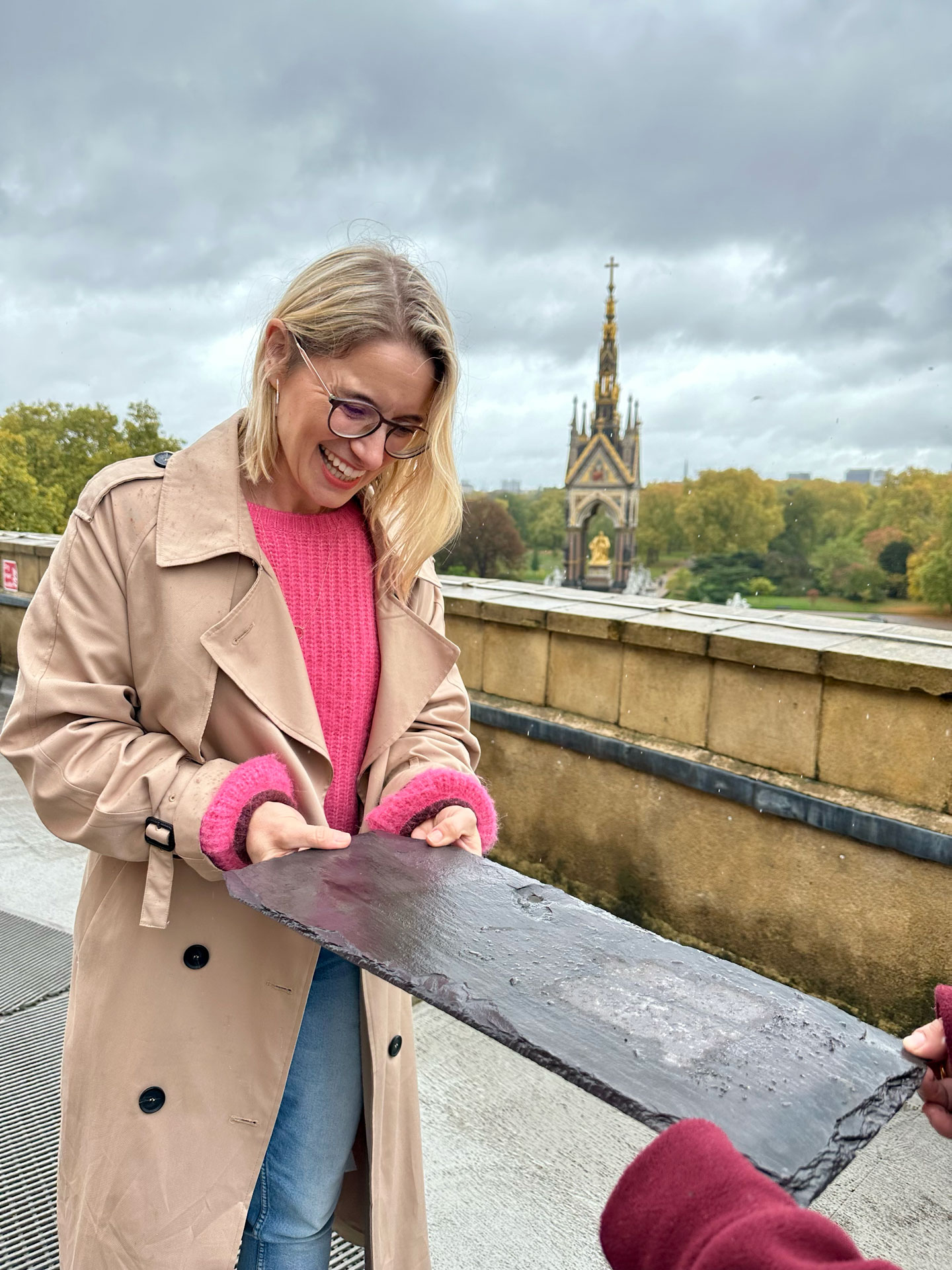 Victoria Eggs On The Roof Of The Royal Albert Hall Inspecting Slates
