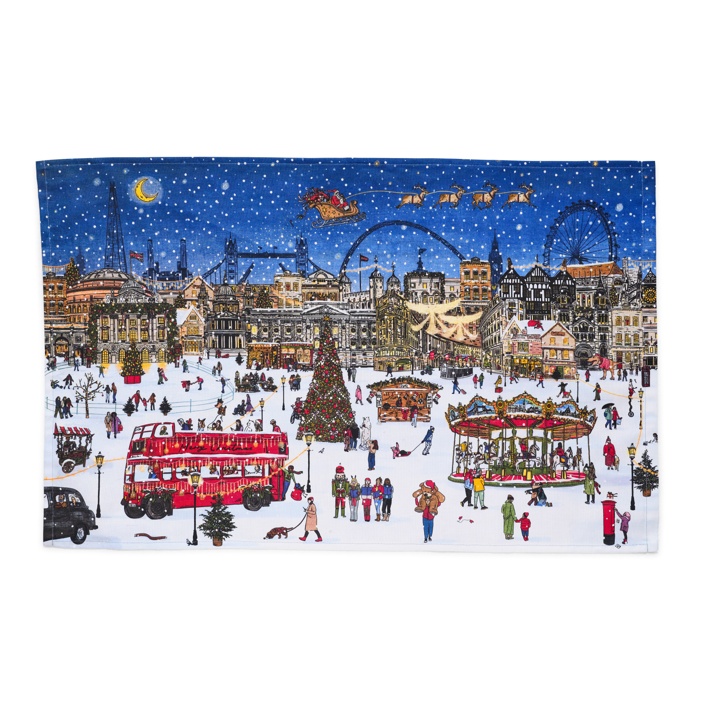 Pre-Order: A London Christmas Tale Tea Towel