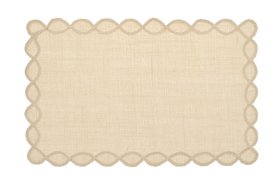 Handmade Linen Placemat Cream 30x45cm