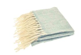 Lamb's Tail Mini Check Throw Sky 130x170cm