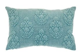 Buttermere Embroidered Cushion Sky Blue 30x50cm