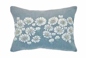 Daisy Embroidered Cushion 35x50cm
