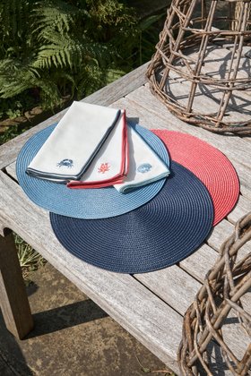 Coastal Embroidered Napkins W Coastal CPMRs