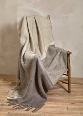 Wool Blend Lamb's Tail Quadrant Throw 127X152cm