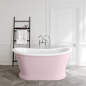 Mayfair 1500mm Cashmere Pink Freestanding Roll Top Slipper Bath