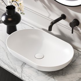 Missouri Matt White Pill Counter Top Stone Basin