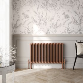 Athens Antique Copper Double Column Horizontal Traditional Radiator 600x1010mm from Bathroom Mountain