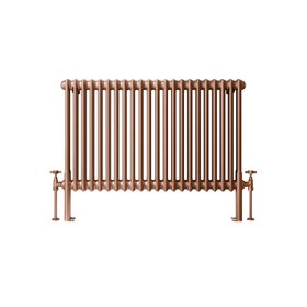 Athens Antique Copper Double Column Horizontal Traditional Radiator 600x1010mm from Bathroom Mountain