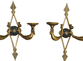 A Pair of 1950's French Neoclassical Wall Lights