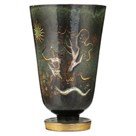 Swiss 1930s Neoclassical Large Vase of the Goddess Diana for Atelier Menelika
