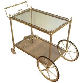 MAISON BAGUÉS. NEOCLASSICAL BRASS DRINKS TROLLEY