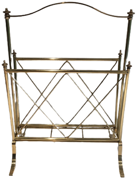 NEOCLASSICAL BRASS MAGAZINE RACK