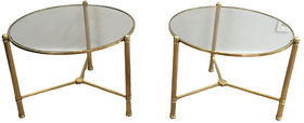 PAIR OF NEOCLASSICAL ROUND SIDE TABLES