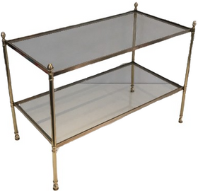 MAISON JANSEN. NEOCLASSICAL STYLE BRASS SIDE TABLE
