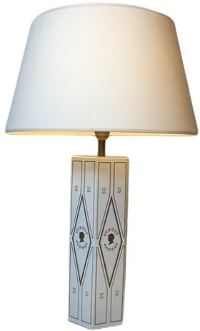 NEOCLASSICAL STYLE WHITE LACQUERED TABLE LAMP