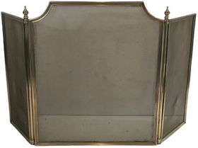 NEOCLASSICAL BRASS AND BRASS GRILLING FIRE PLACE