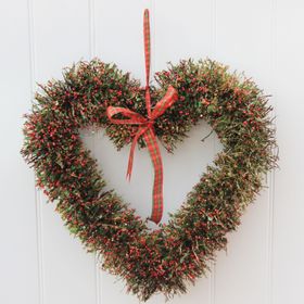 Christmas Wreath Large Heart