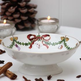 Royal Copenhagen Christmas Bowl On Foot