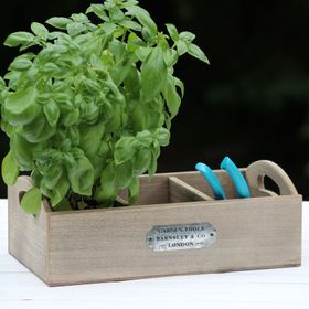Wooden Tray Garden Tools