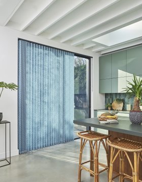 HILLARYS ETTA LAGOON VERTICAL BLINDS KITCHEN