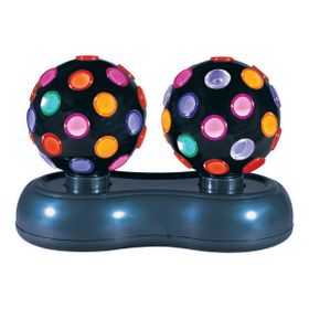 Global Gizmos Black Twin Head Disco Ball