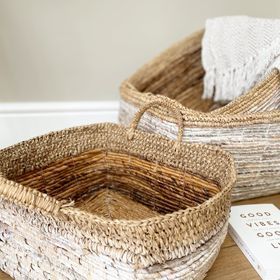 Handmade Rattan Baskets - Set of Three