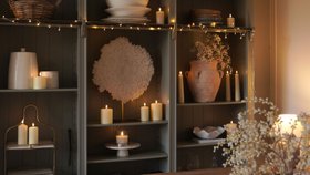 Cosy Home Bookcase with Ember Candles