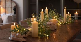 Wintering Table Setting with Ember Candles