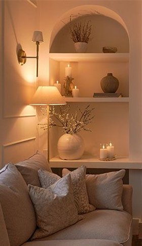 Cosy Home Shelving with Ember Candles