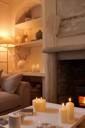 Wintering Inspired Shelf Styling with Ember Candles