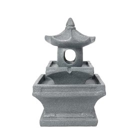 Solar & Plug-In Pagoda Water Feature