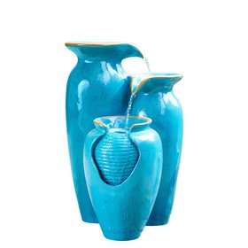 Solar & Plug-In Blue Cascading LED Water Feature