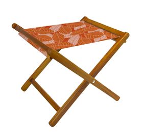 Panama Palm Footstool Orange