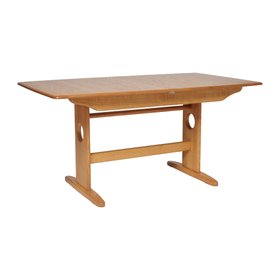 ercol Windsor Medium Extending Dining Table in a Light Finish - Cutout Angle