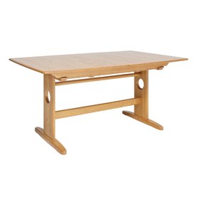 ercol Windsor Large Extending Dining Table in a Light Finish - Cutout Angle