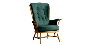 ercol Evergreen Easy Chair Upholstered in a Light Finish - Cutout Angle
