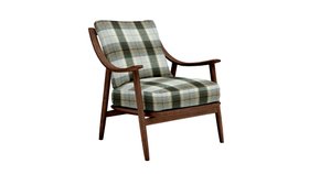 ercol Marino Chair Upholstered and in a Dark Finish - Cutout Angle