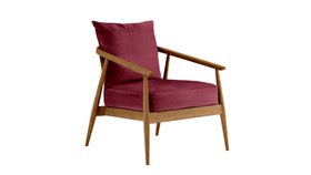 ercol Aldbury Chair Upholstered and in a Vintage Finish - Cutout Angle