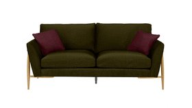 ercol Forli Medium Sofa Upholstered and in a Clear Natural Finish - Front Cutout