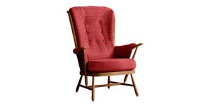 ercol Evergreen Easy Chair Upholstered and in a Vintage Finish - Cutout Angle