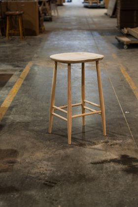 ercol Collection Counter Stool in a Clear Matt Finish