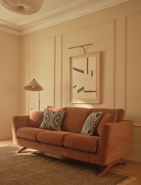 ercol Furniture Ballard Large Sofa in a Vintage Finish and Tuscan Fabric