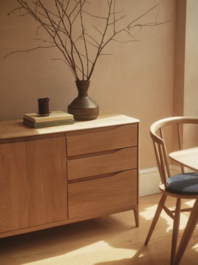 ercol Romana Large Sideboard in a Clear Matt Finish