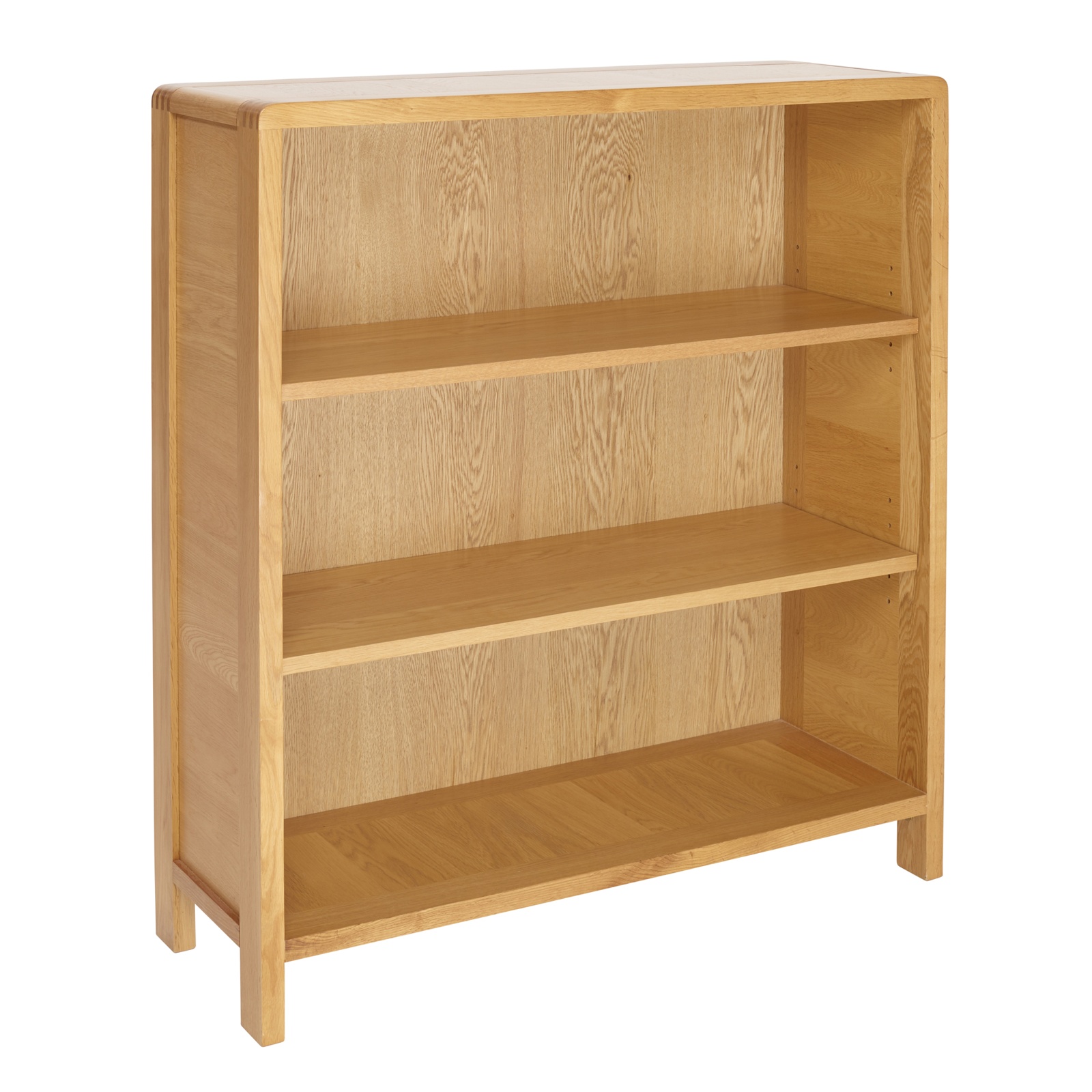 ercol Bosco Low Bookcase in a Clear Natural Finish - Cutout Angle