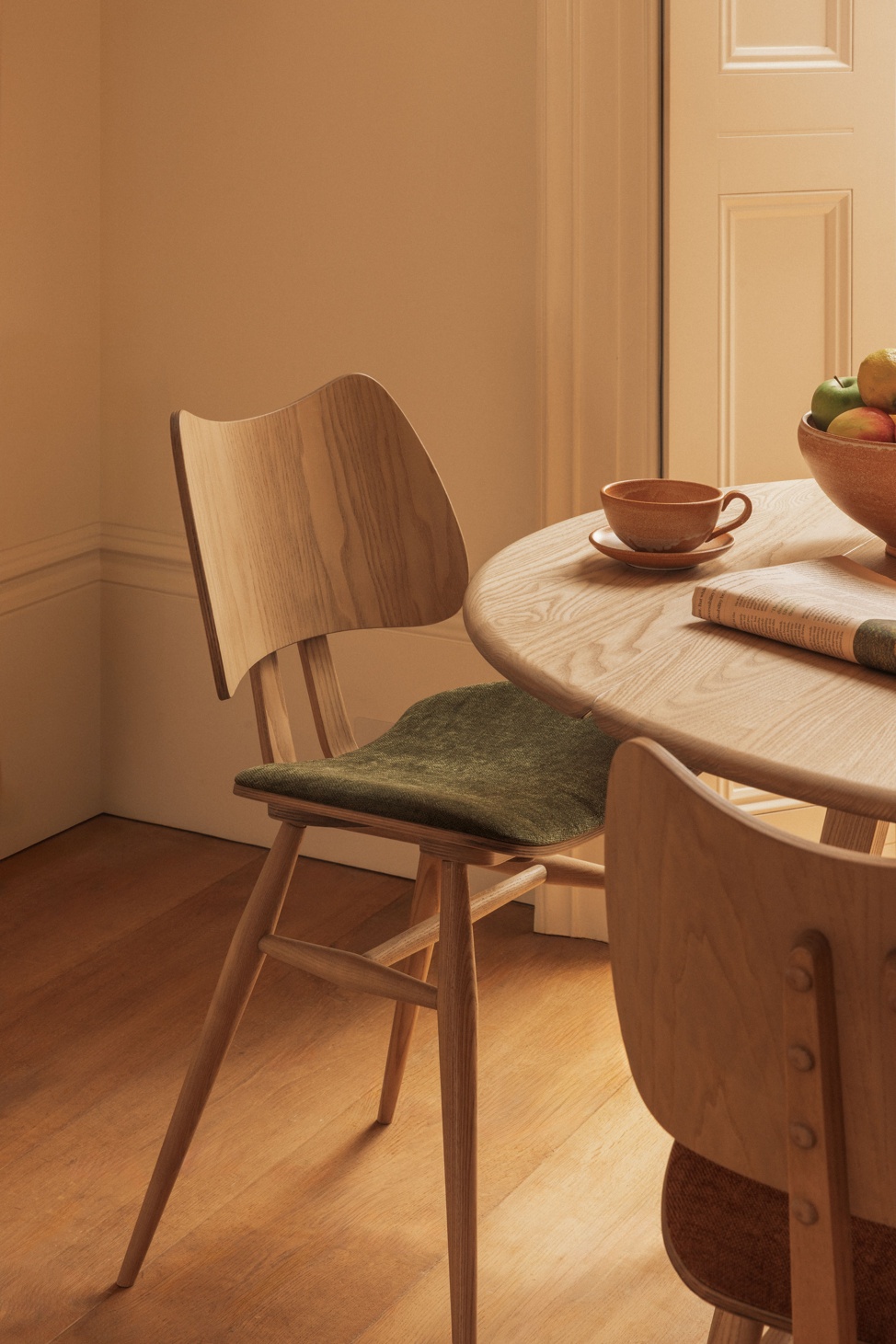 ercol Butterfly Chair and Drop Leaf Table in an Oak on Ash Finish