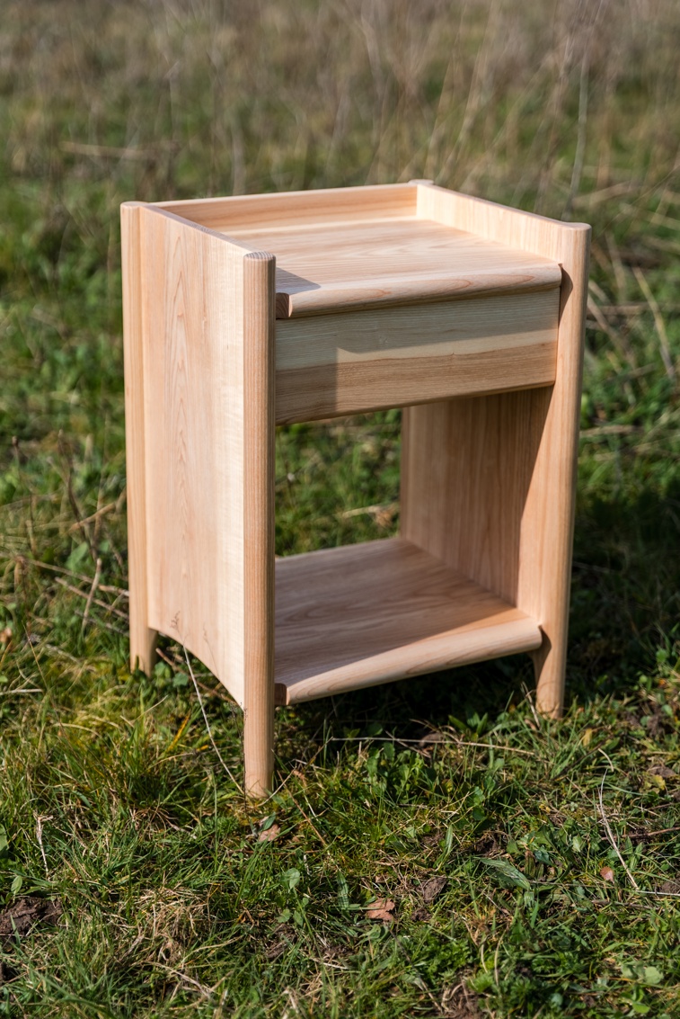 Ercol Furniture Sylva Foundation Bedside Cabinet Ash GiB Angle 26