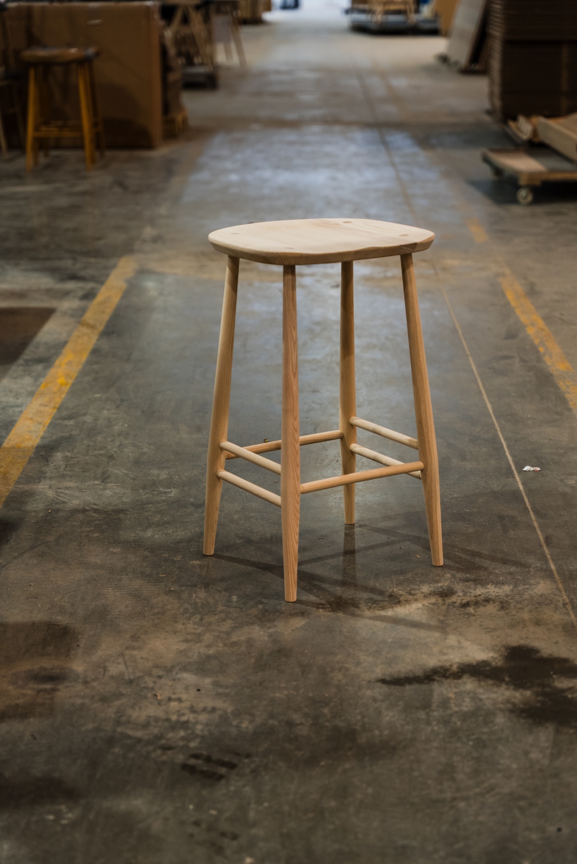 ercol Collection Counter Stool in a Clear Matt Finish