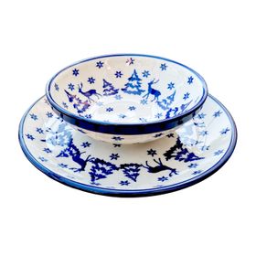 Christmas Breakfast Plate and Bowl Set