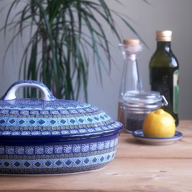 Casserole Dish With Lid in Blue Maroc